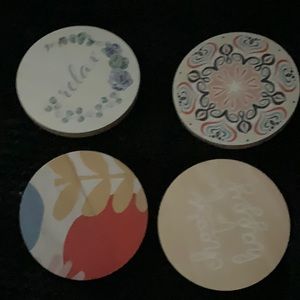 Sand and fog candle tops with art